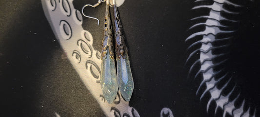 Small Glitter Teardrop Earrings