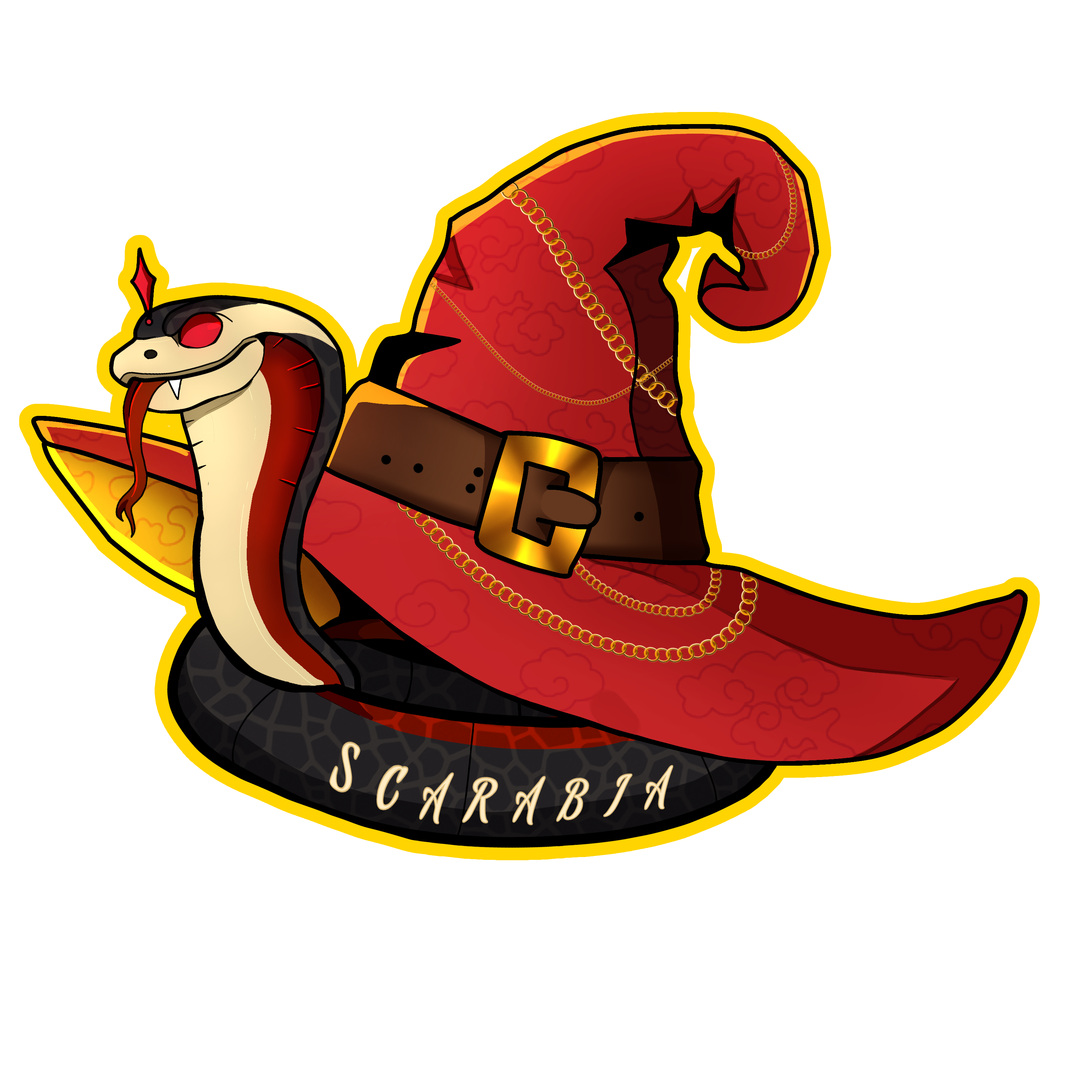 Scarabia Witch Hat Sticker