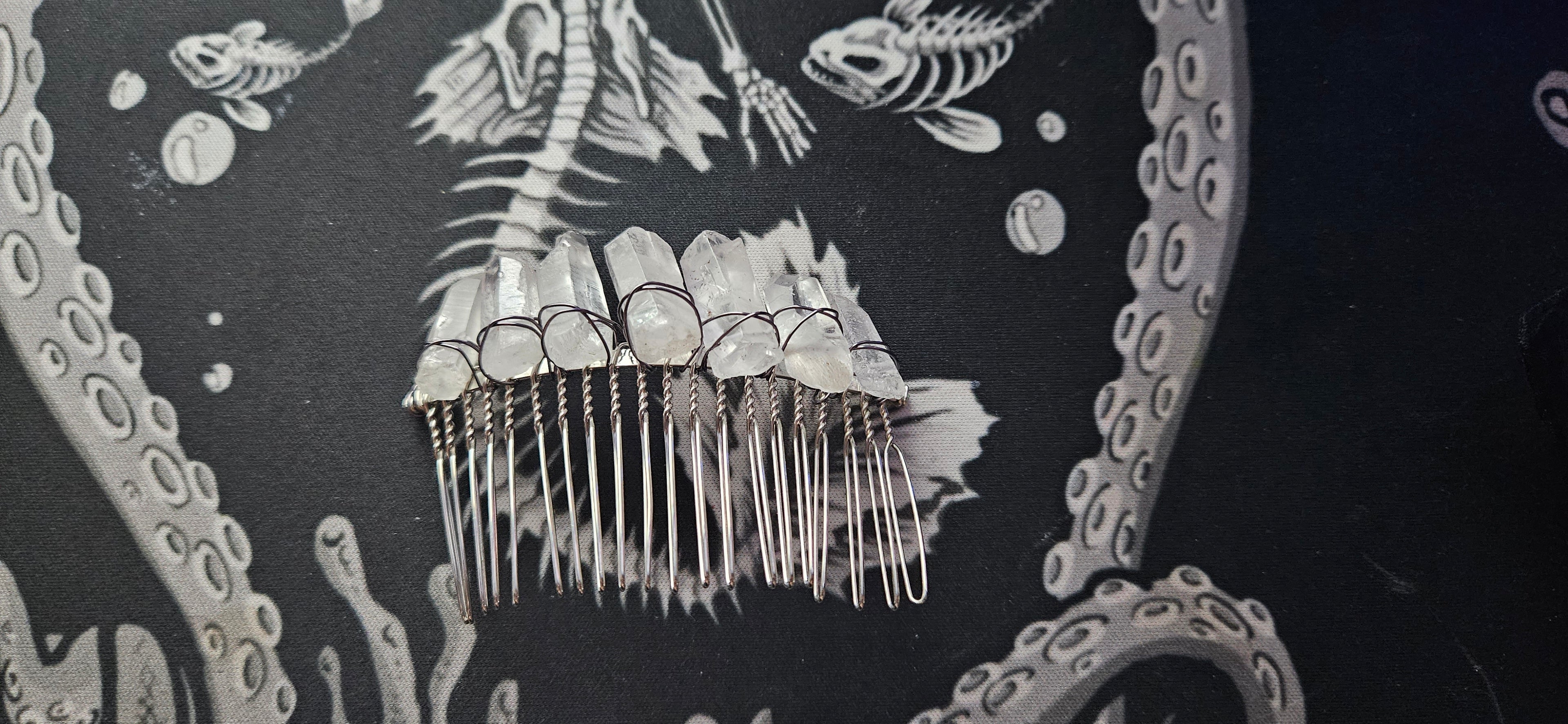 White Crystal Haircomb