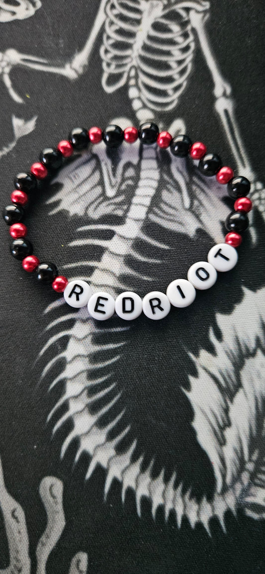 Red Riot Bead Bracelet