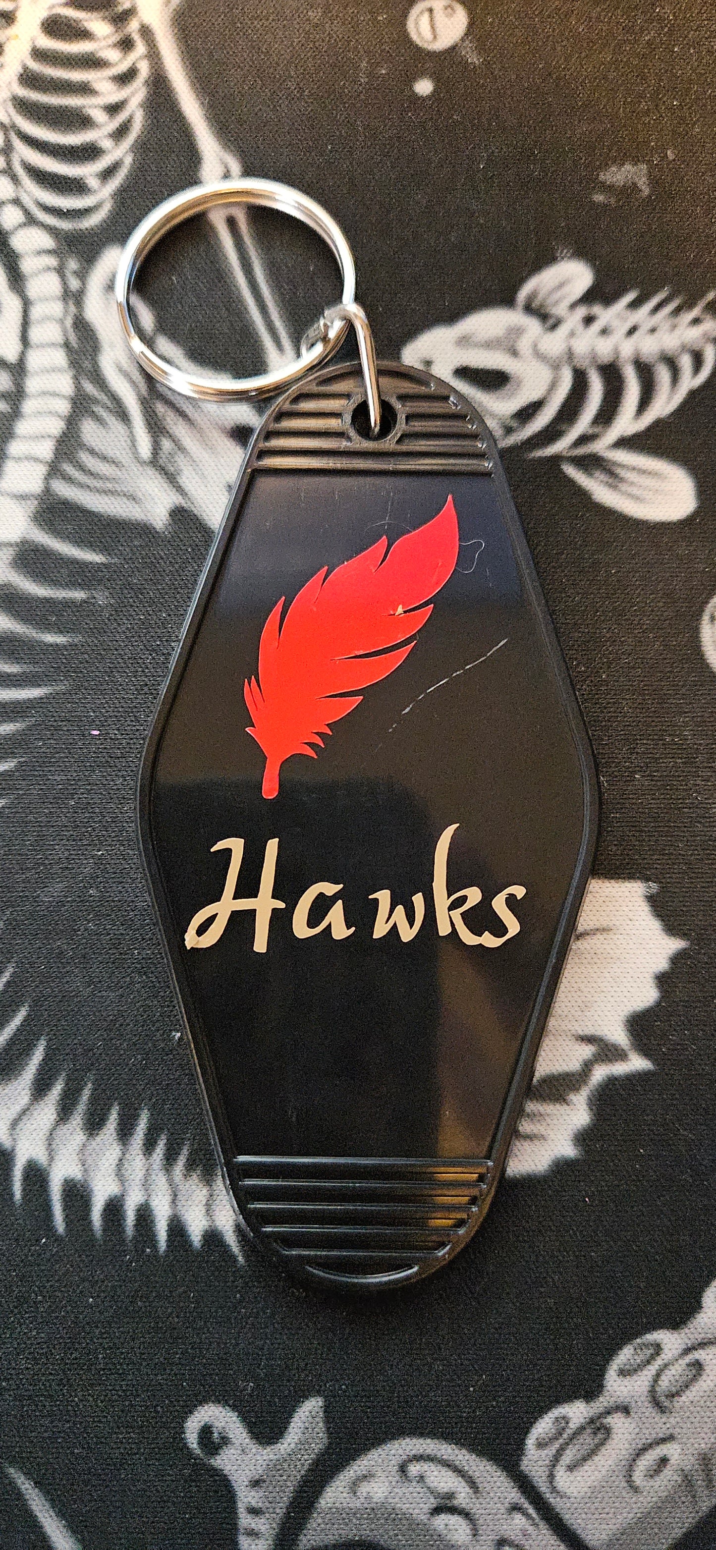 Hawks Motel Keychain