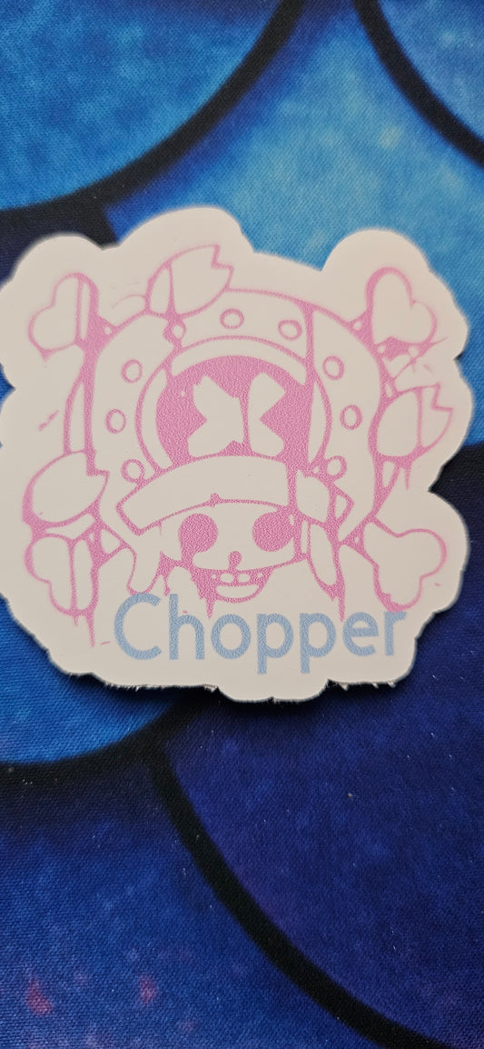 Cotton Candy Chopper Jolly Roger Stickers