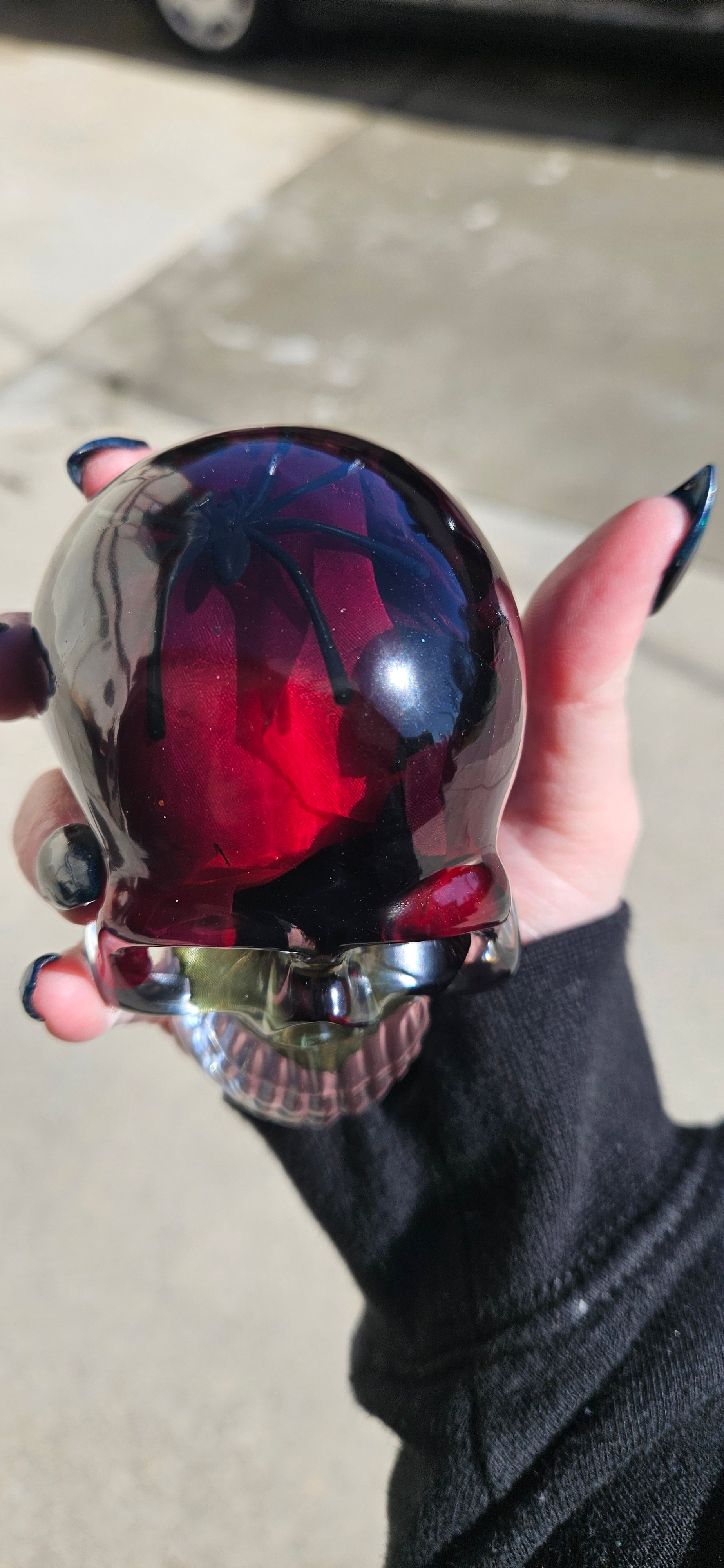 Dark Red Rose Skull