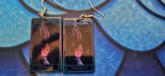 Moon Tarot Card Earrings
