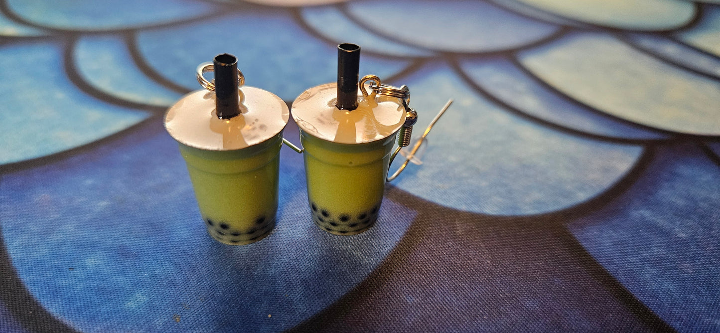 Matcha Boba Earrings