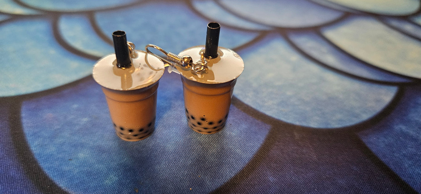 Milk Tea Boba Earrings