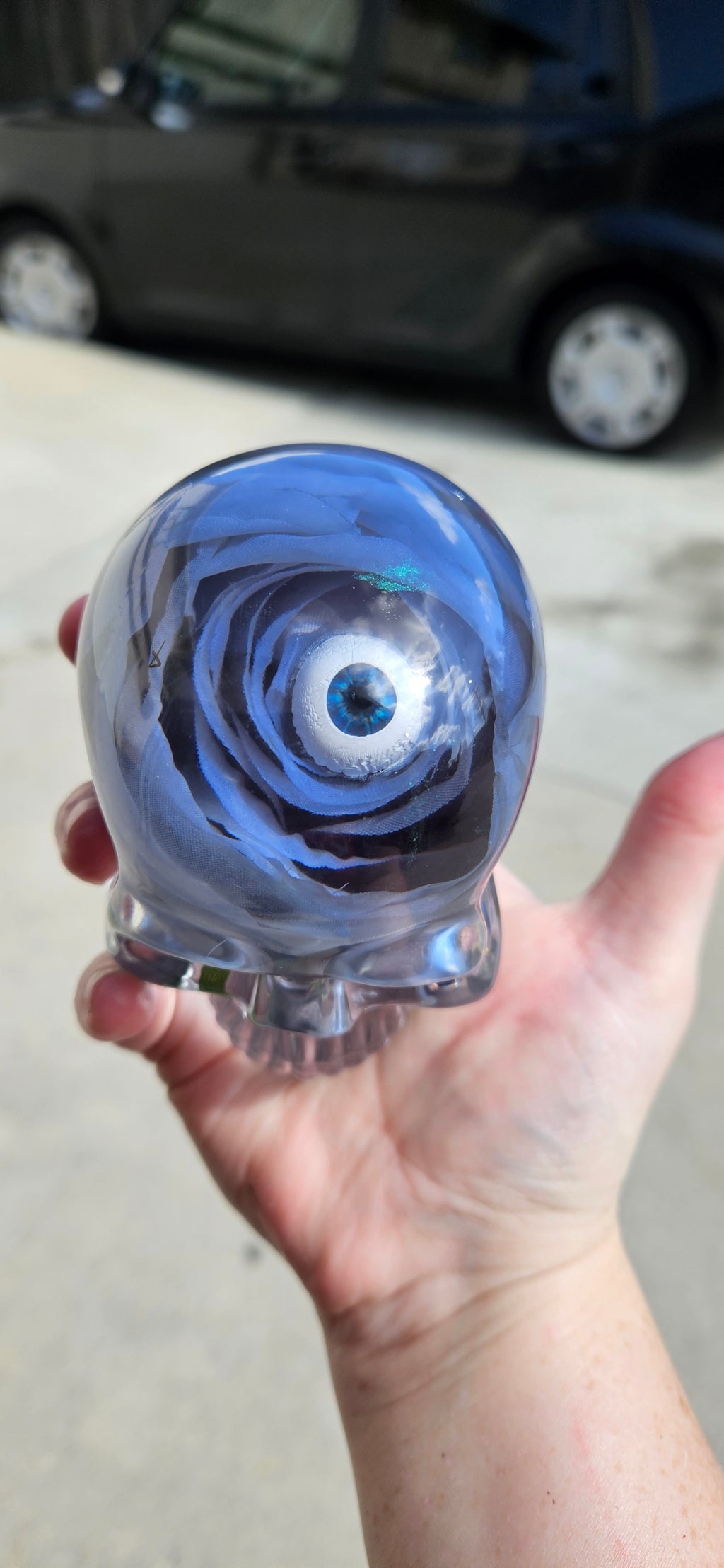 Creepy Eye Rose Skull