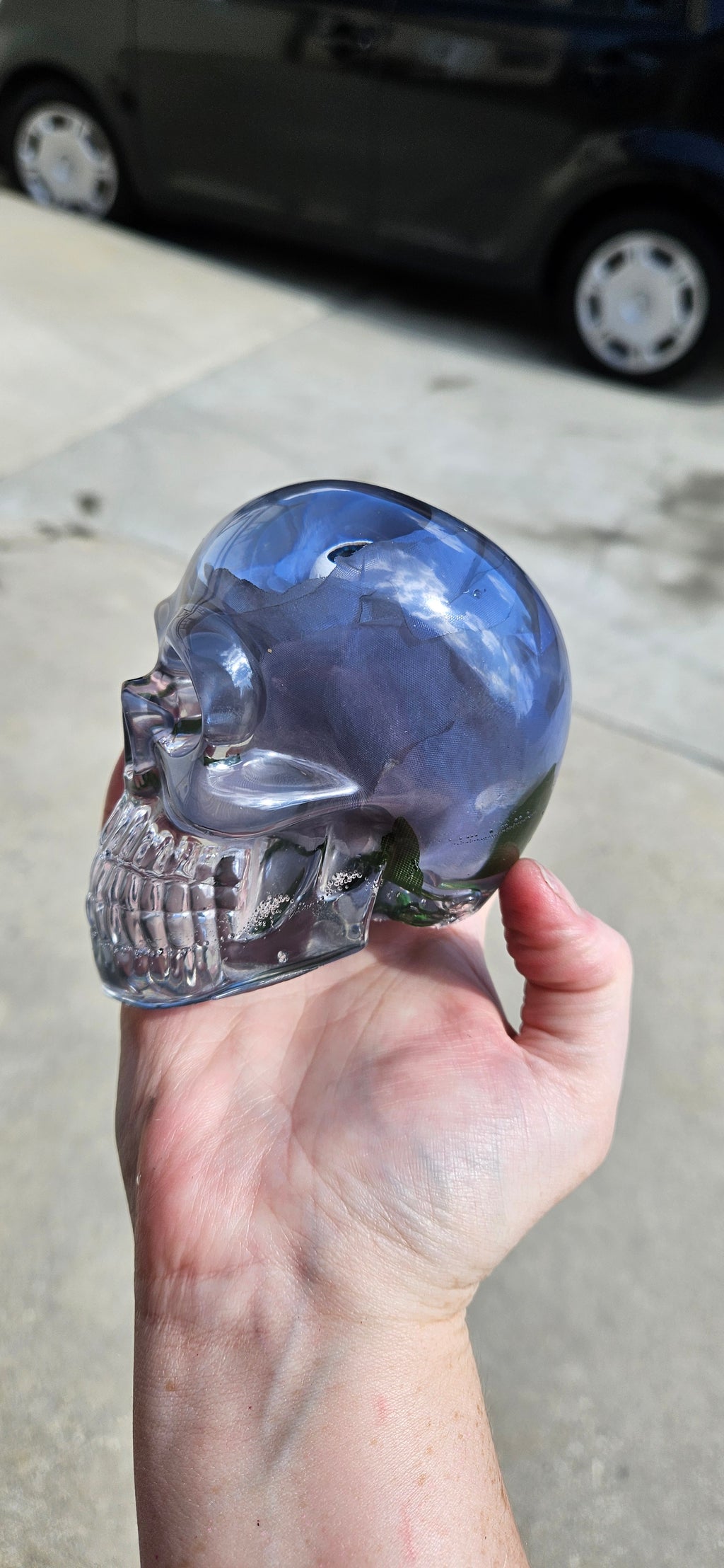 Creepy Eye Rose Skull