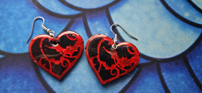 Bats Hearts Earrings