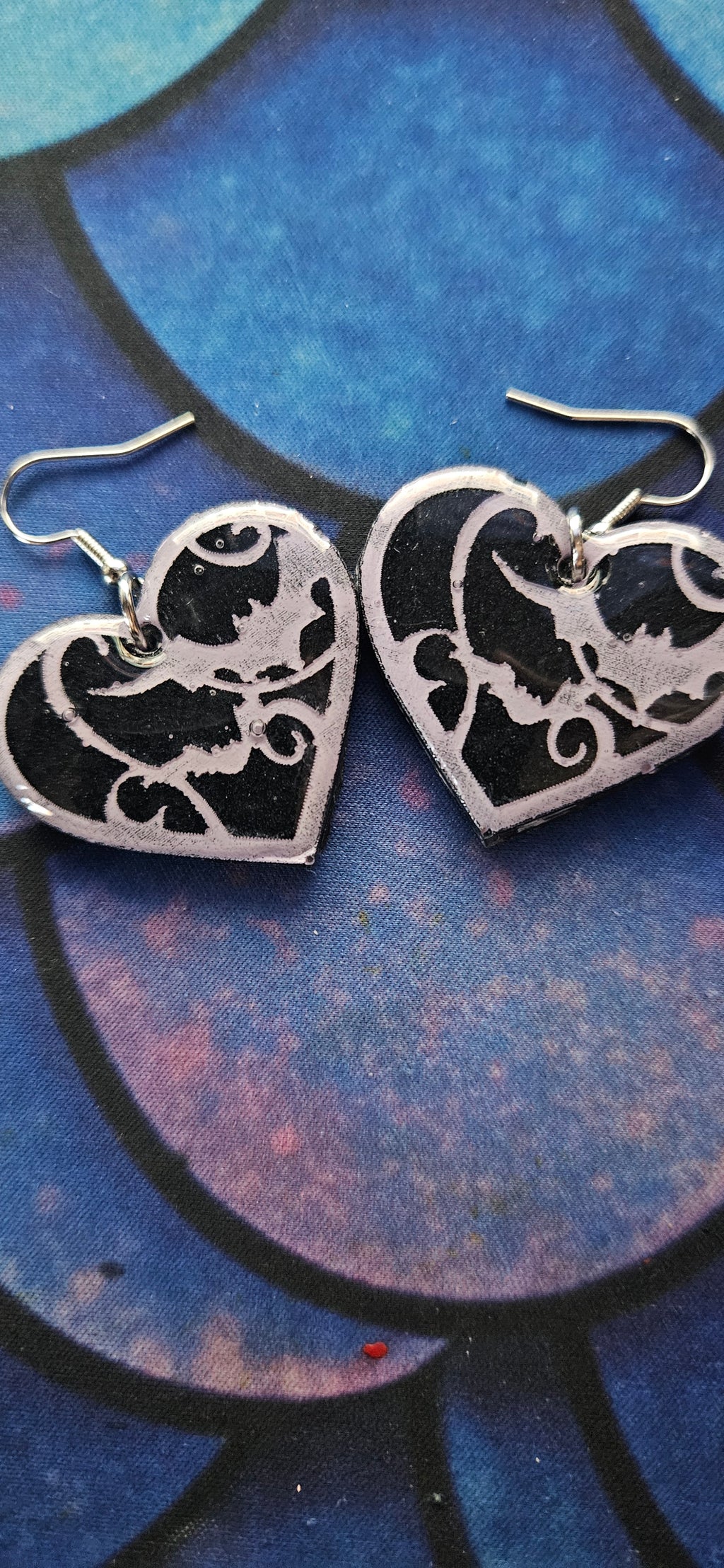Bats Hearts Earrings