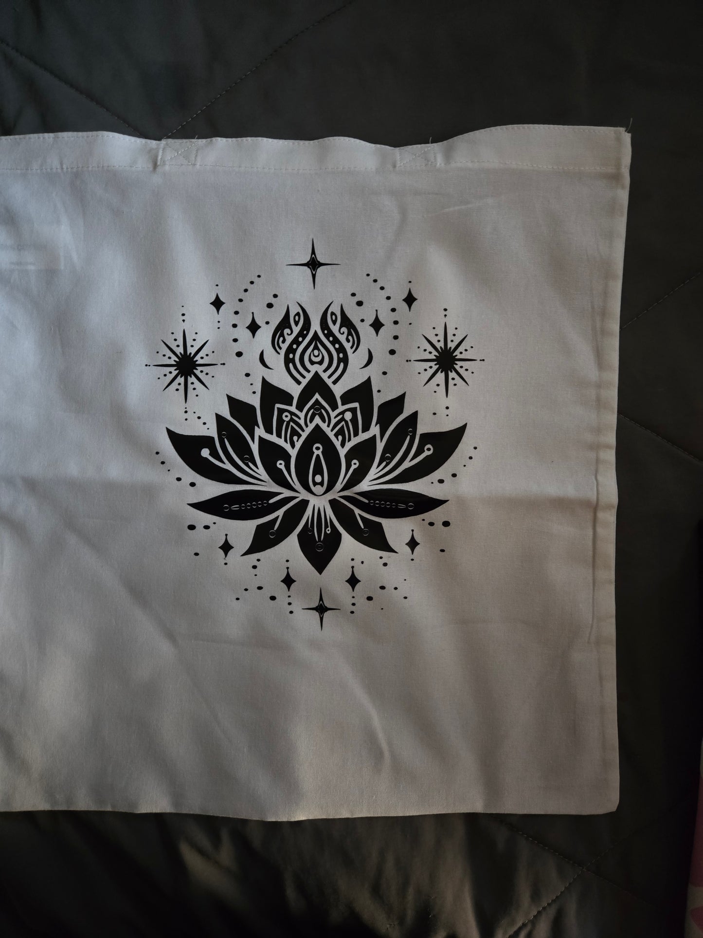 Lotus and Stars Tote Bag