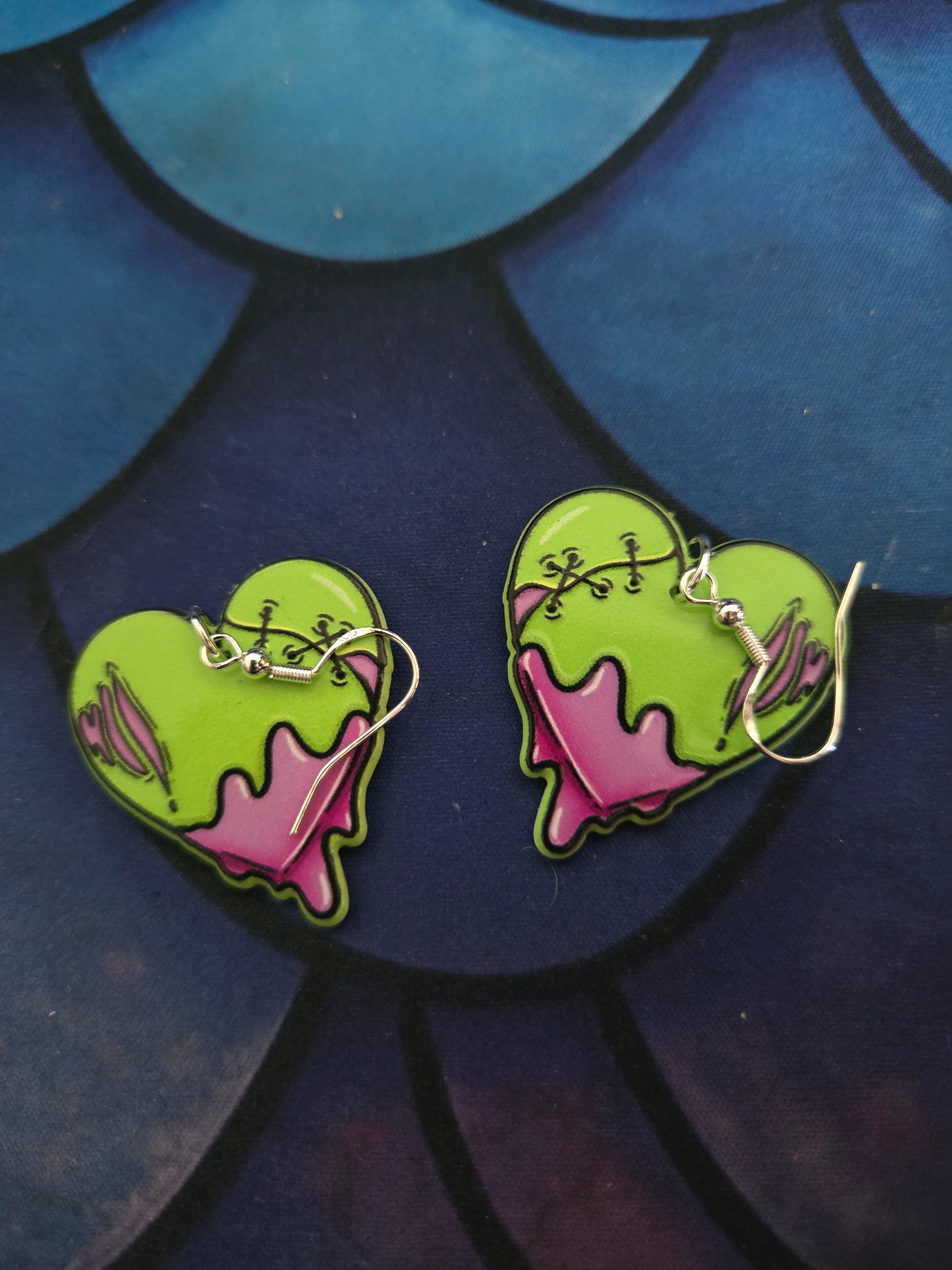 Zombie Heart Earrings