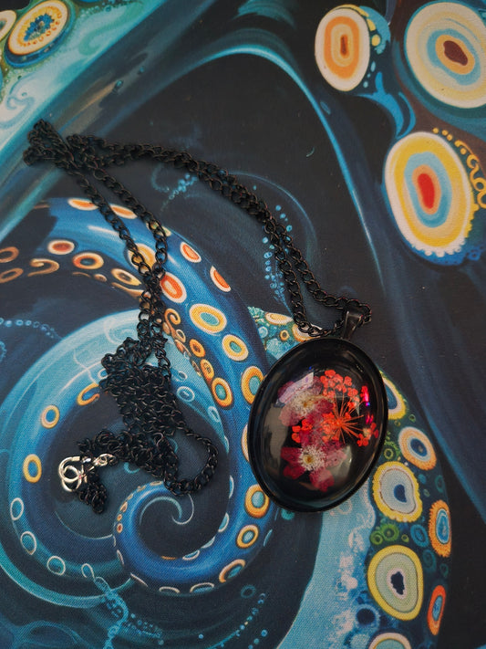 Red Flower Necklace