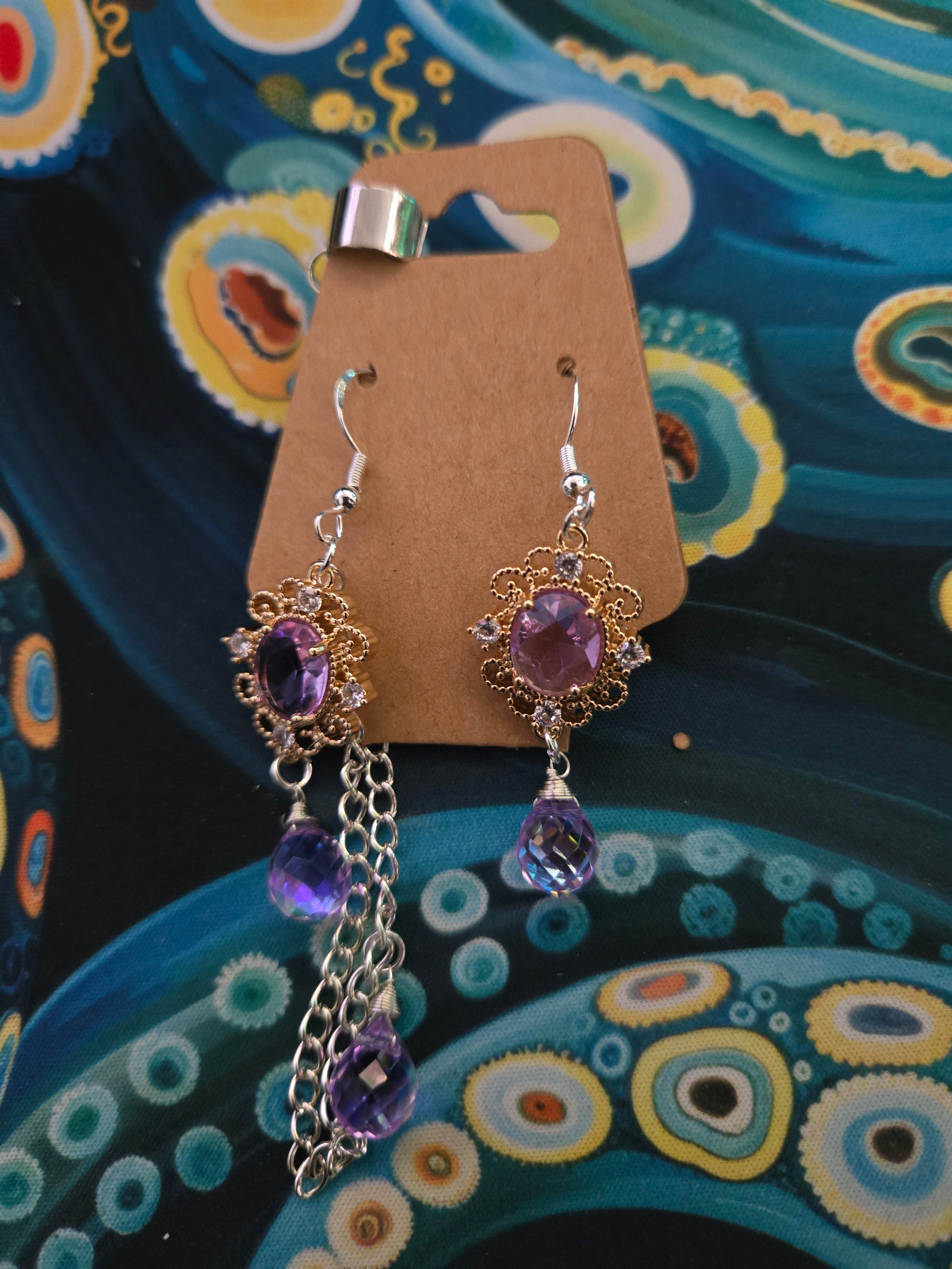 Elegant Purple Earrings