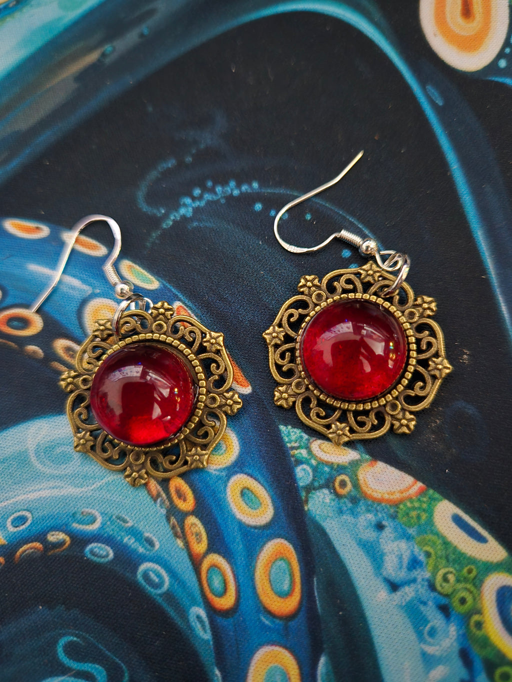 Bronze Round Earrings