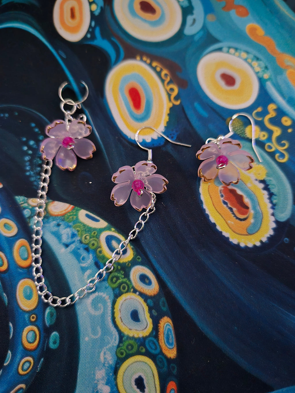 Cherry Blossom Ear Cuffs -