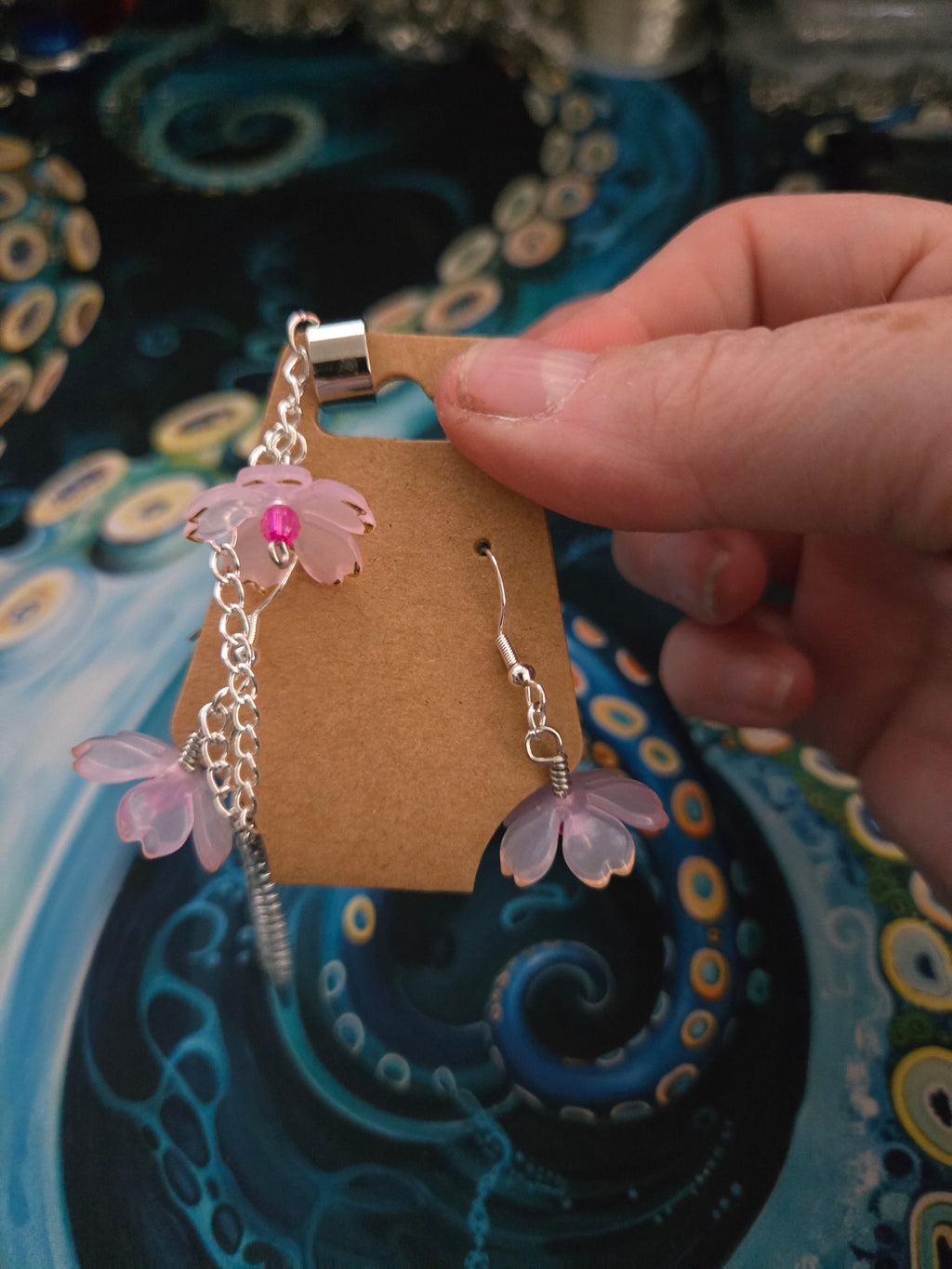 Cherry Blossom Ear Cuffs -