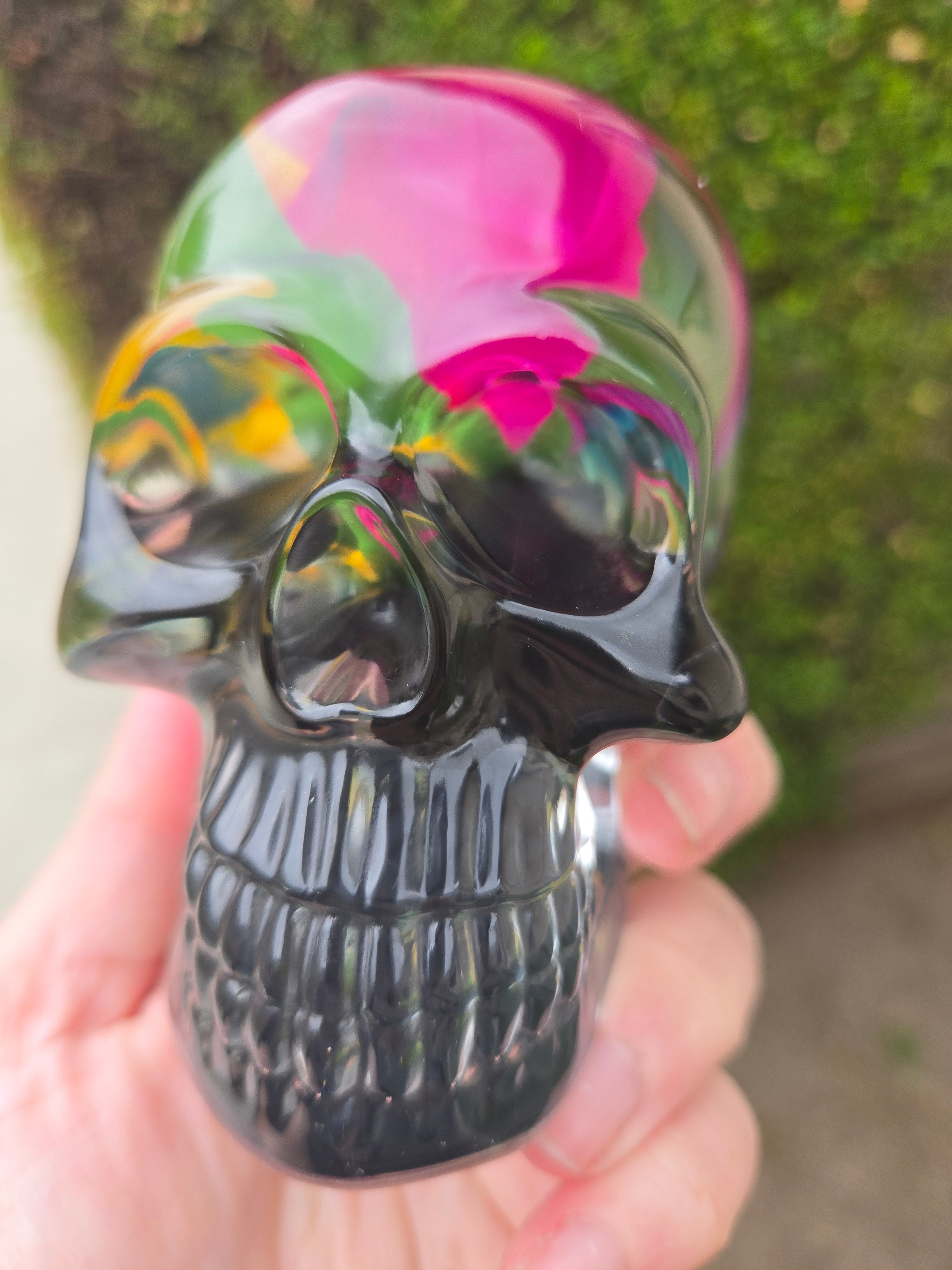 Rainbow Rose Skull