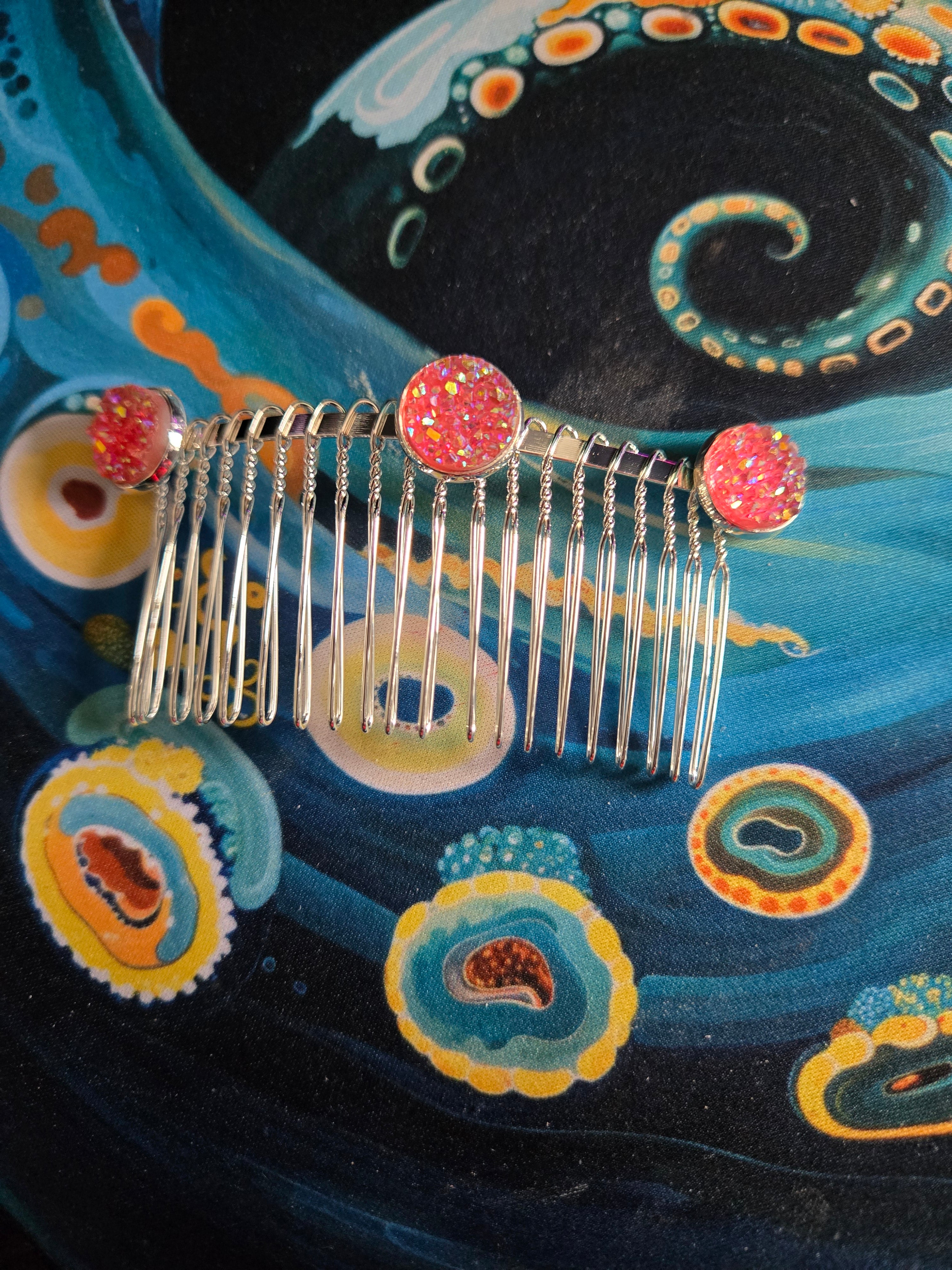 Pink Rock Haircomb