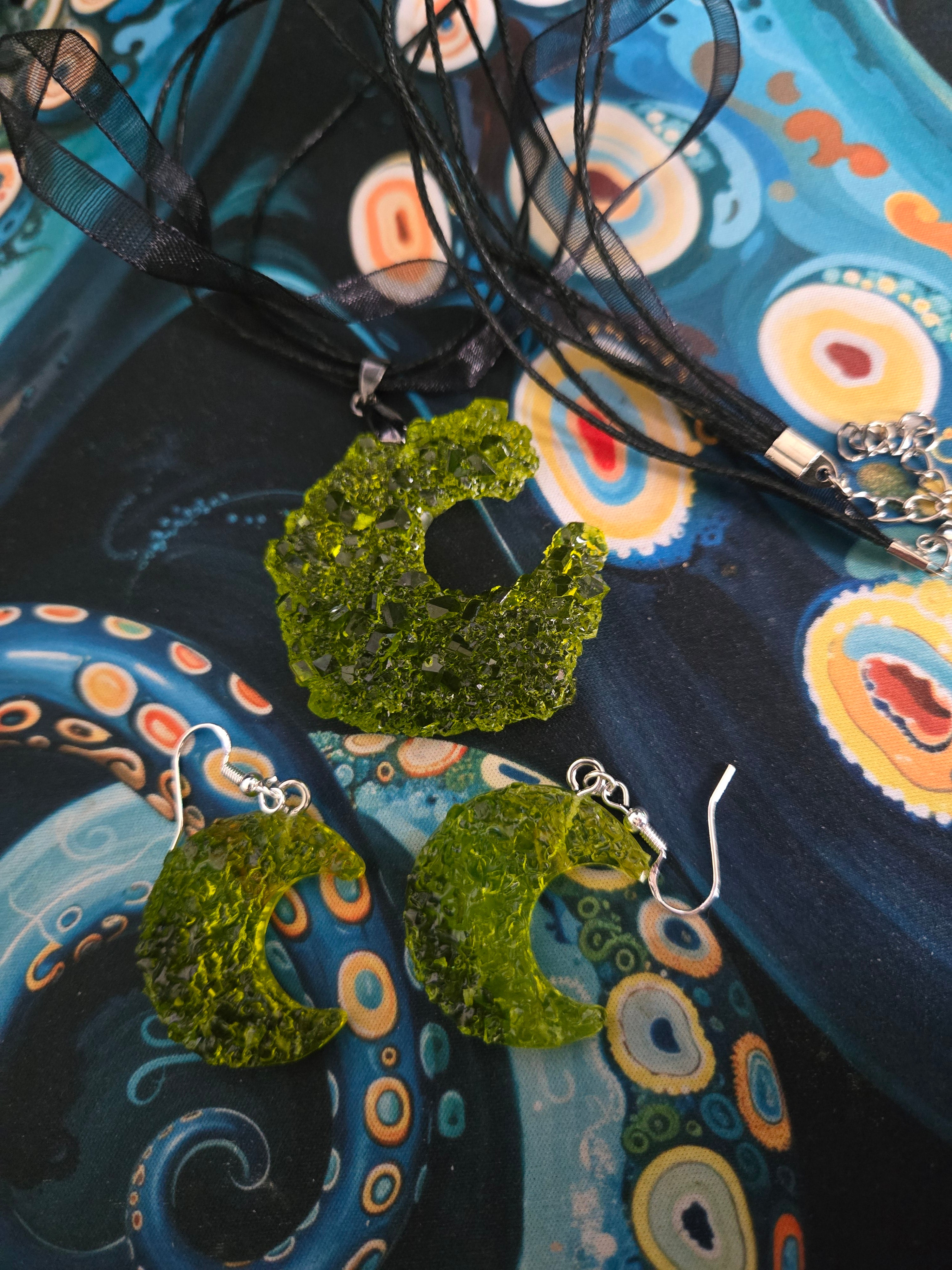 Pair Moon Rock Necklace