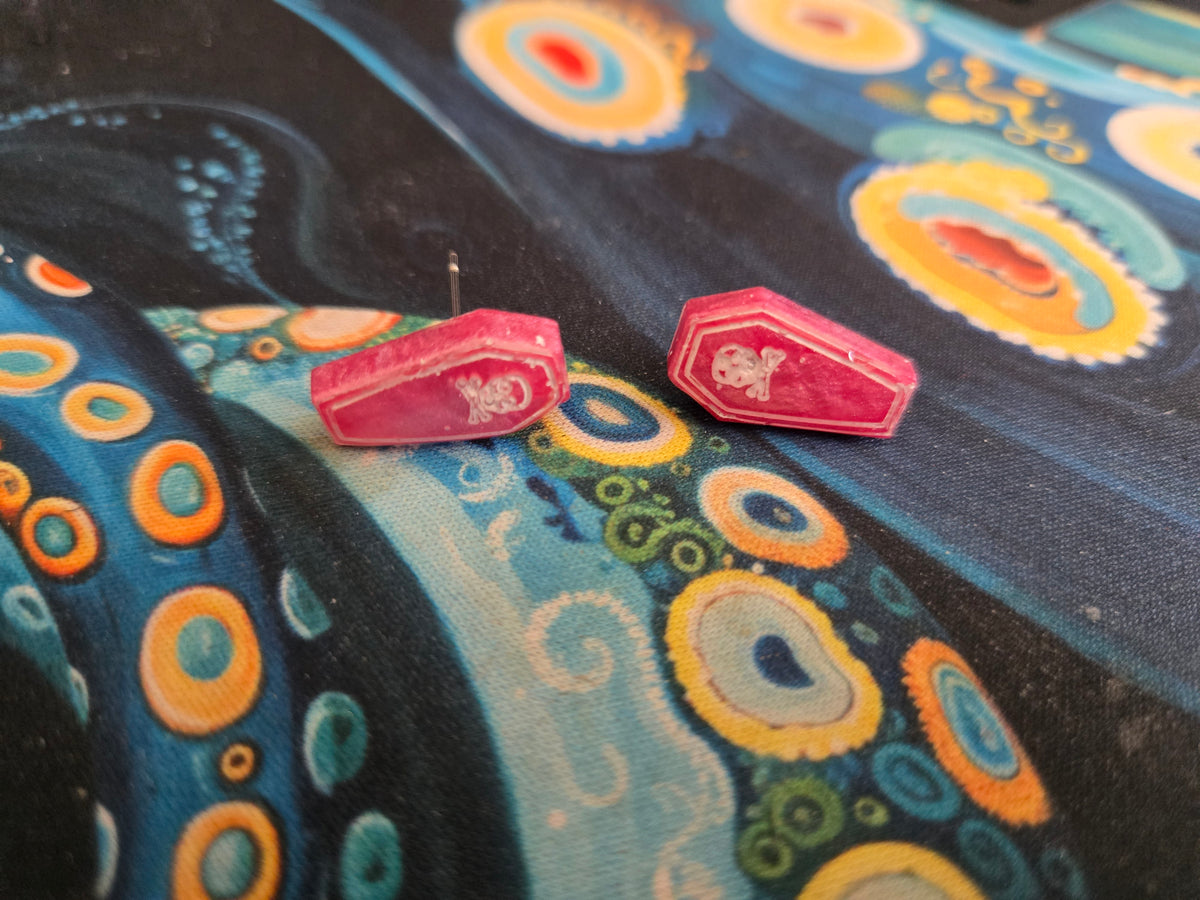 Coffin Earring Studs