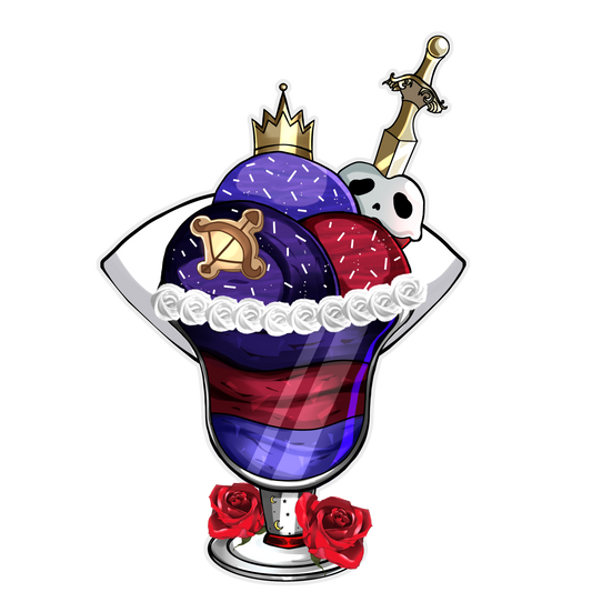 Evil Queen Elegant Ice Cream Stickers