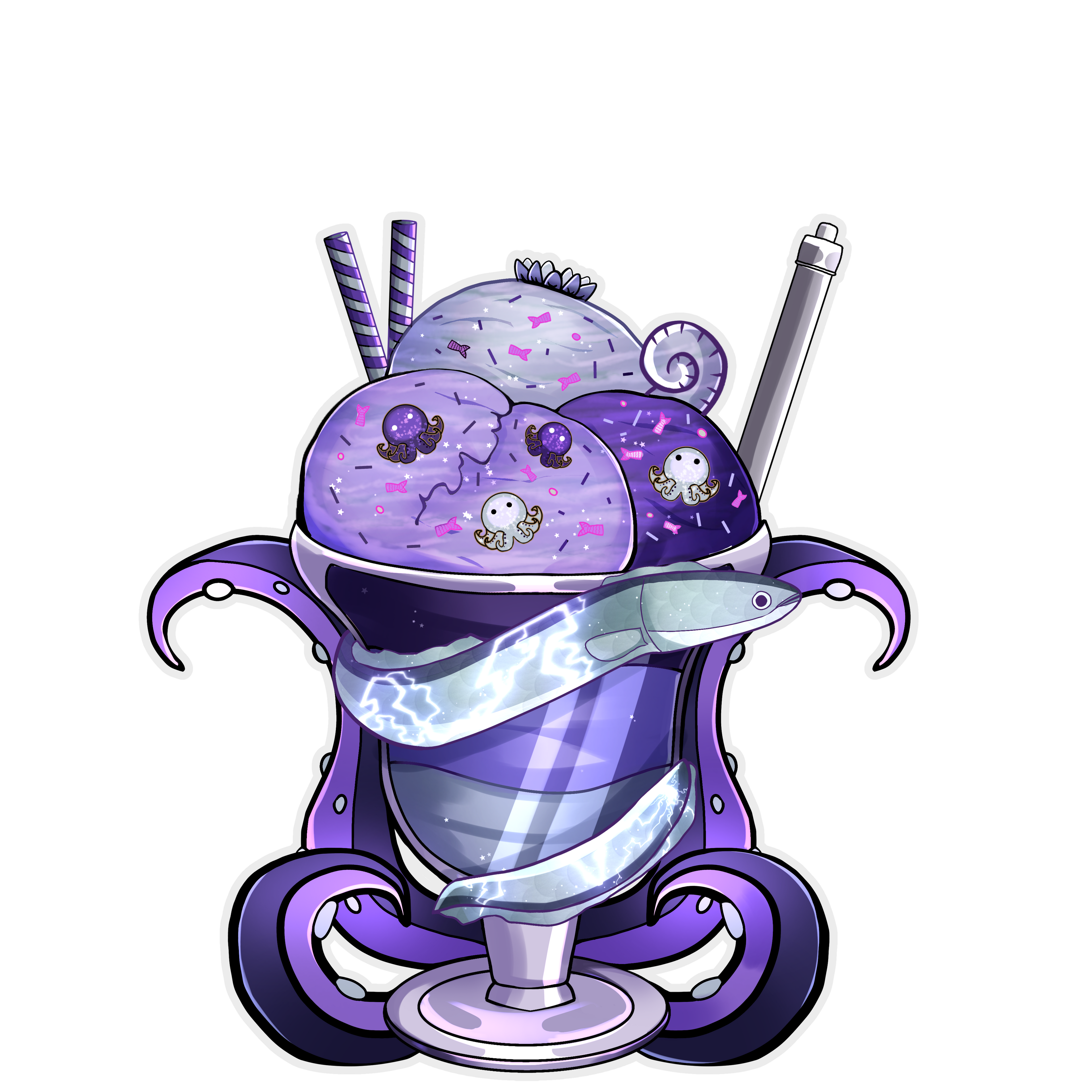 Sea Witch Ice Cream Sticker