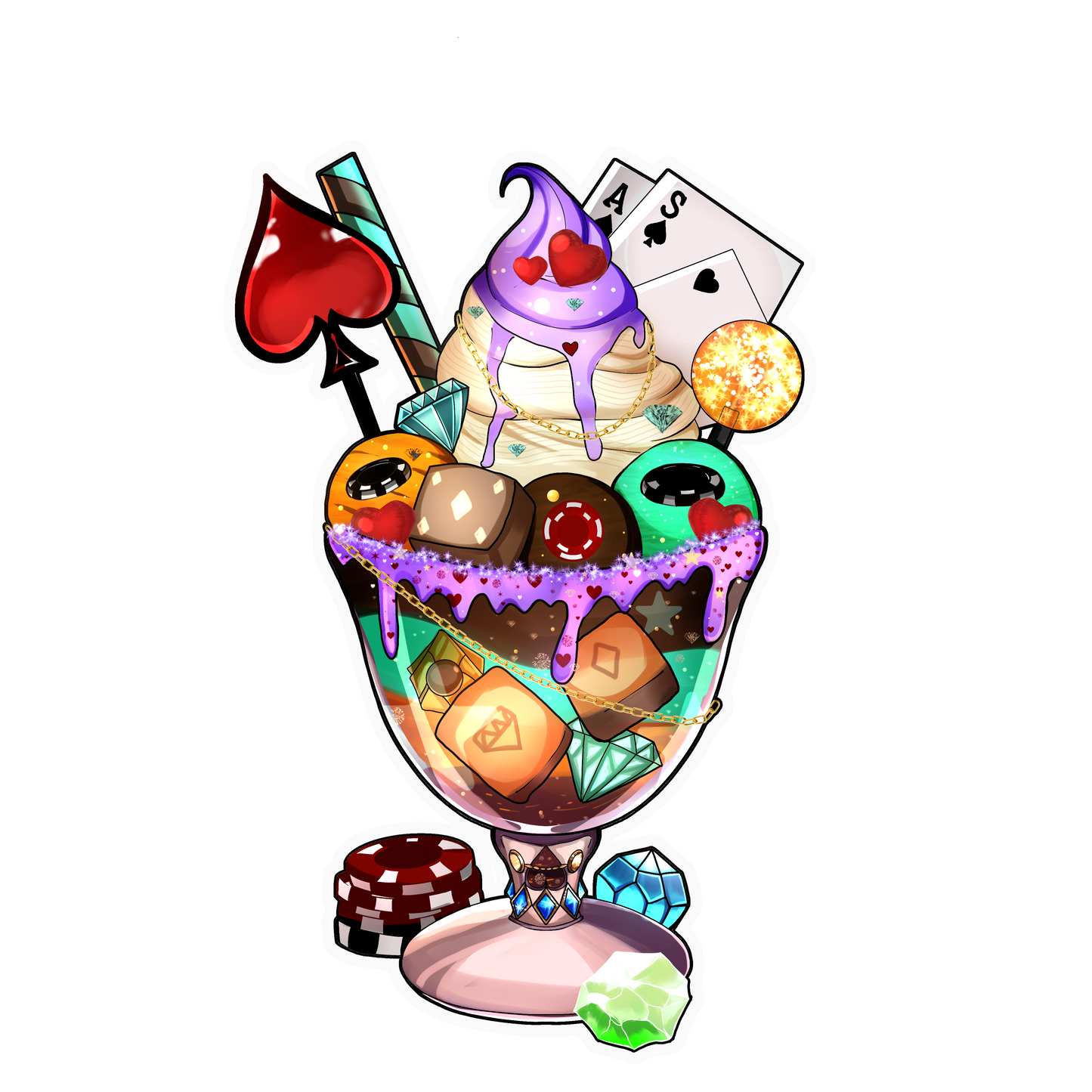 Aventurine Ice Cream Sticker