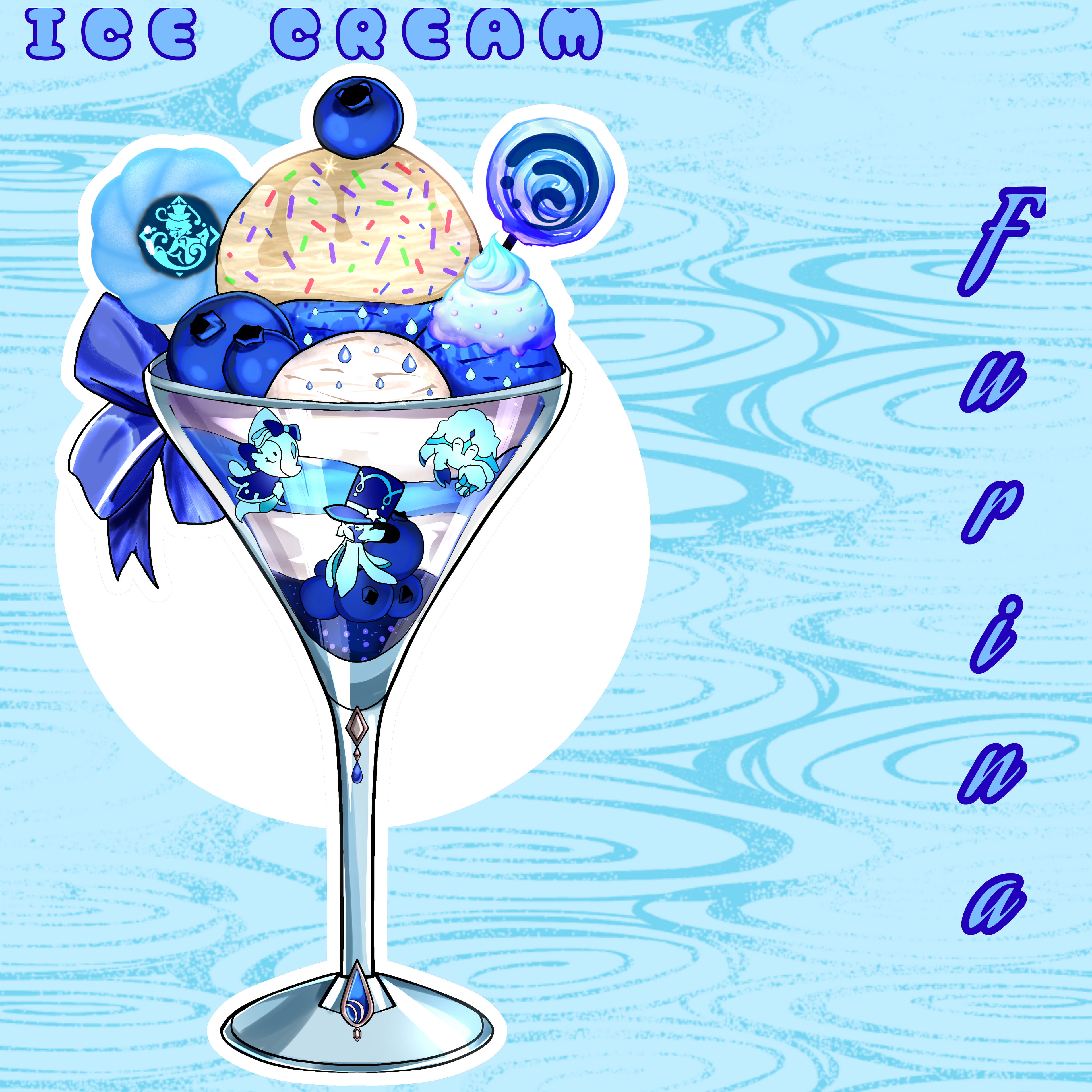 Furina Ice Cream Sticker