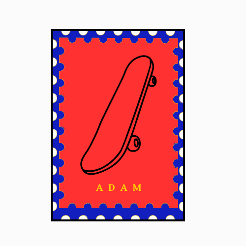 Adam Stamp Sticker