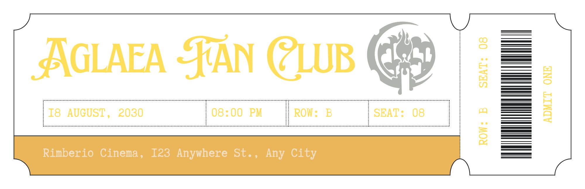 Aglaea Fan Club Bookmark