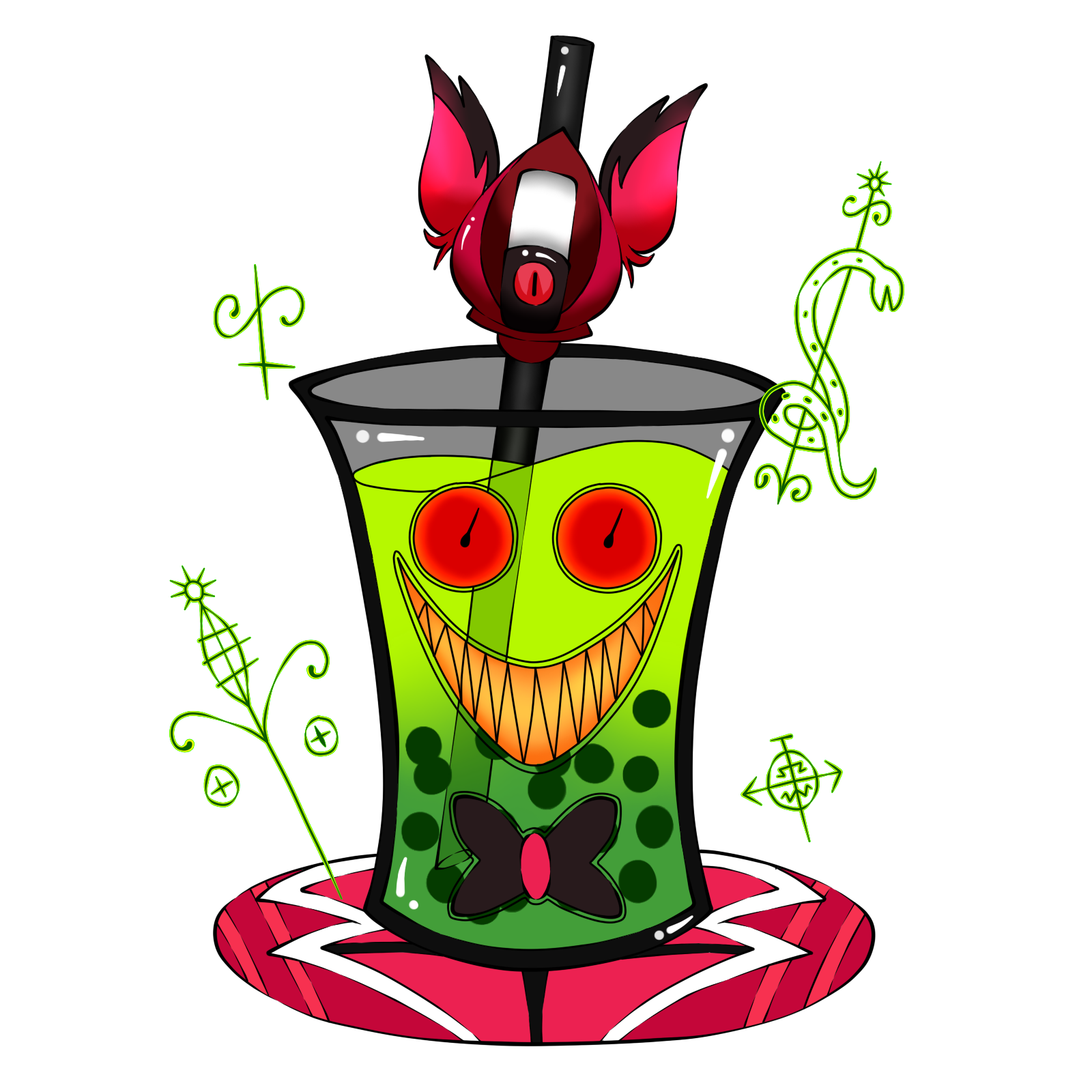 Radio Demon Alastor Boba Sticker