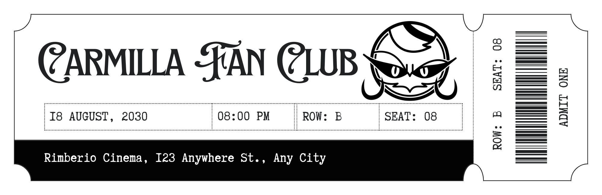 Carmilla Fan Club Bookmark