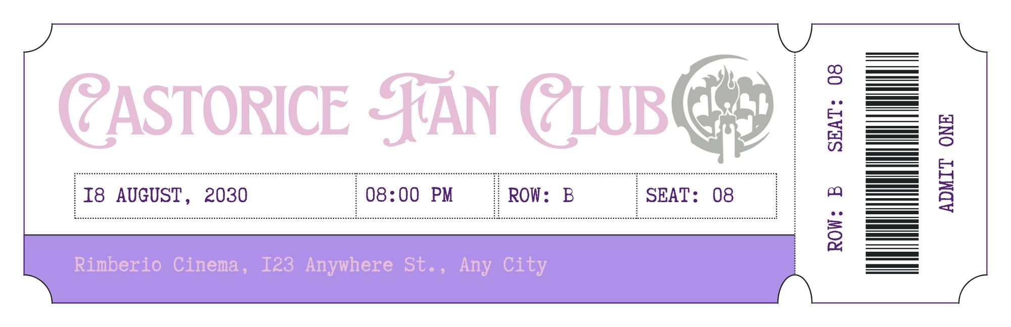 Castorice Fan Club Bookmark