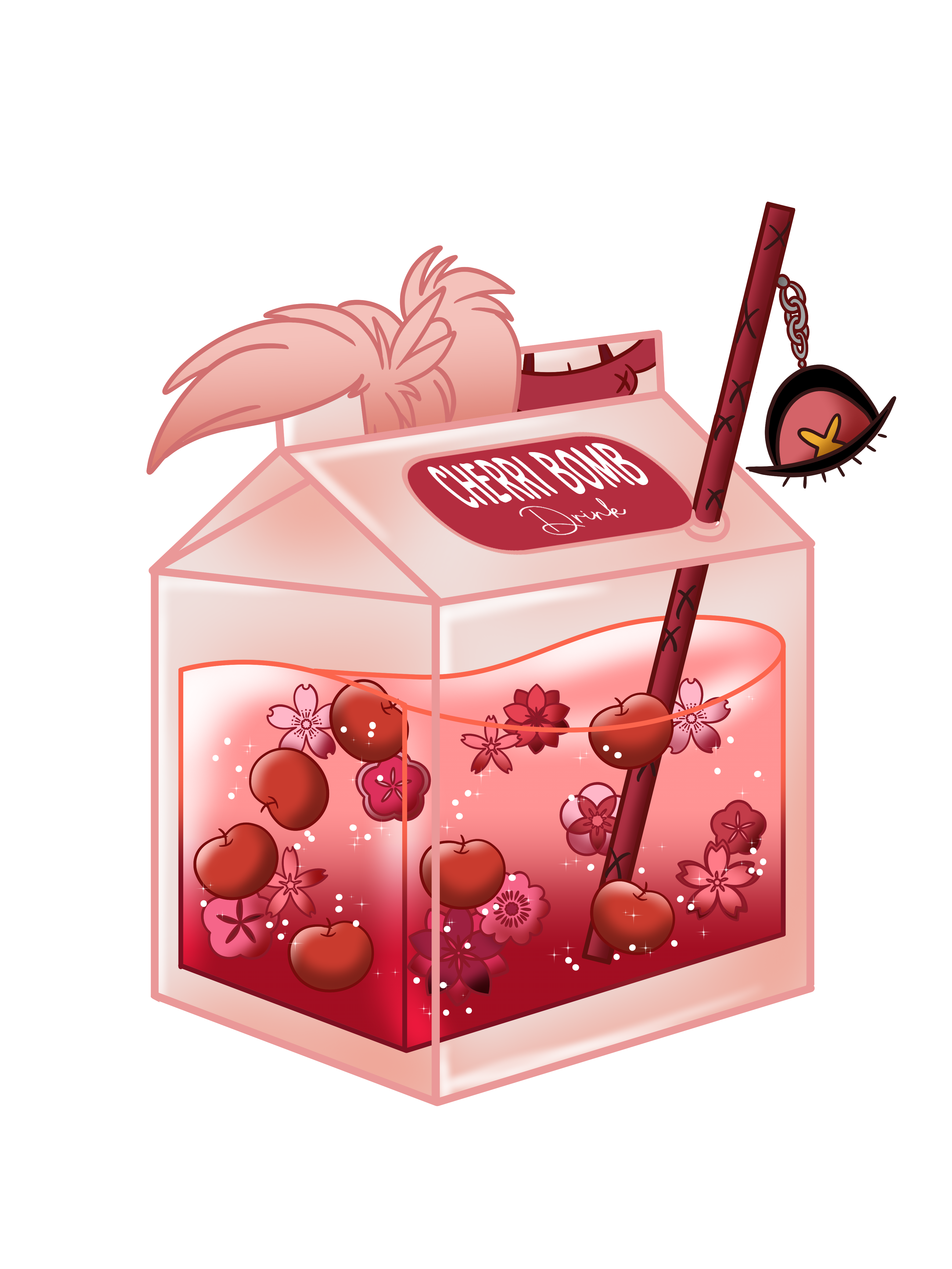 Cherri Bomb Milk Carton Stickers