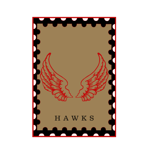 Hawks Stamp Sticker