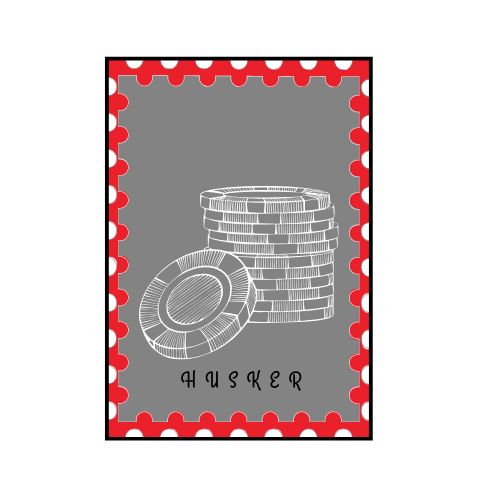 Husker Stamp Sticker