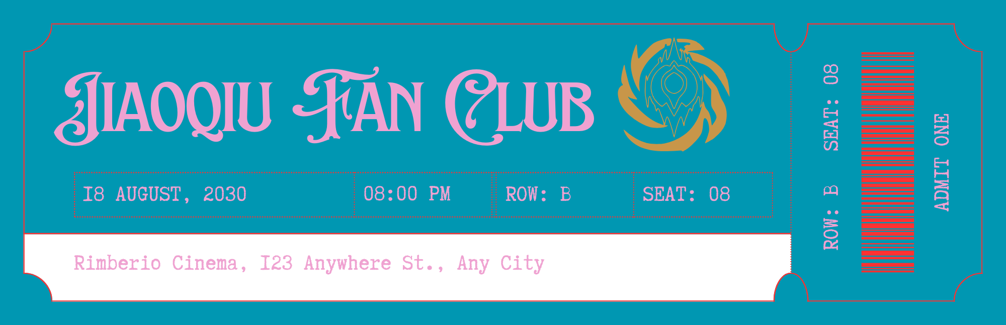 Jiaoqiu Fan Club Bookmark