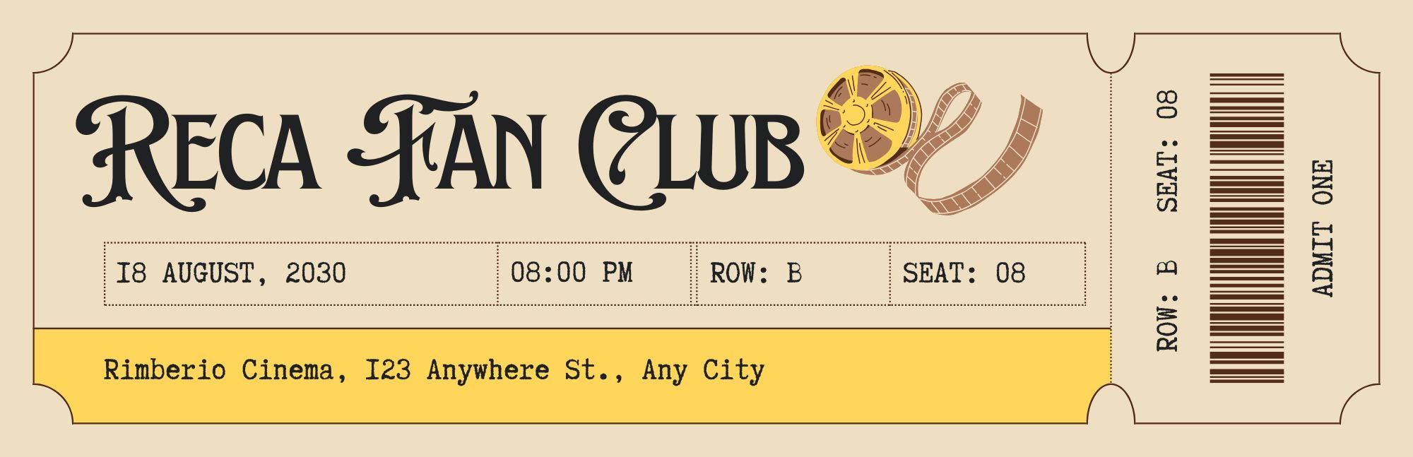 Reca Fan Club Bookmark