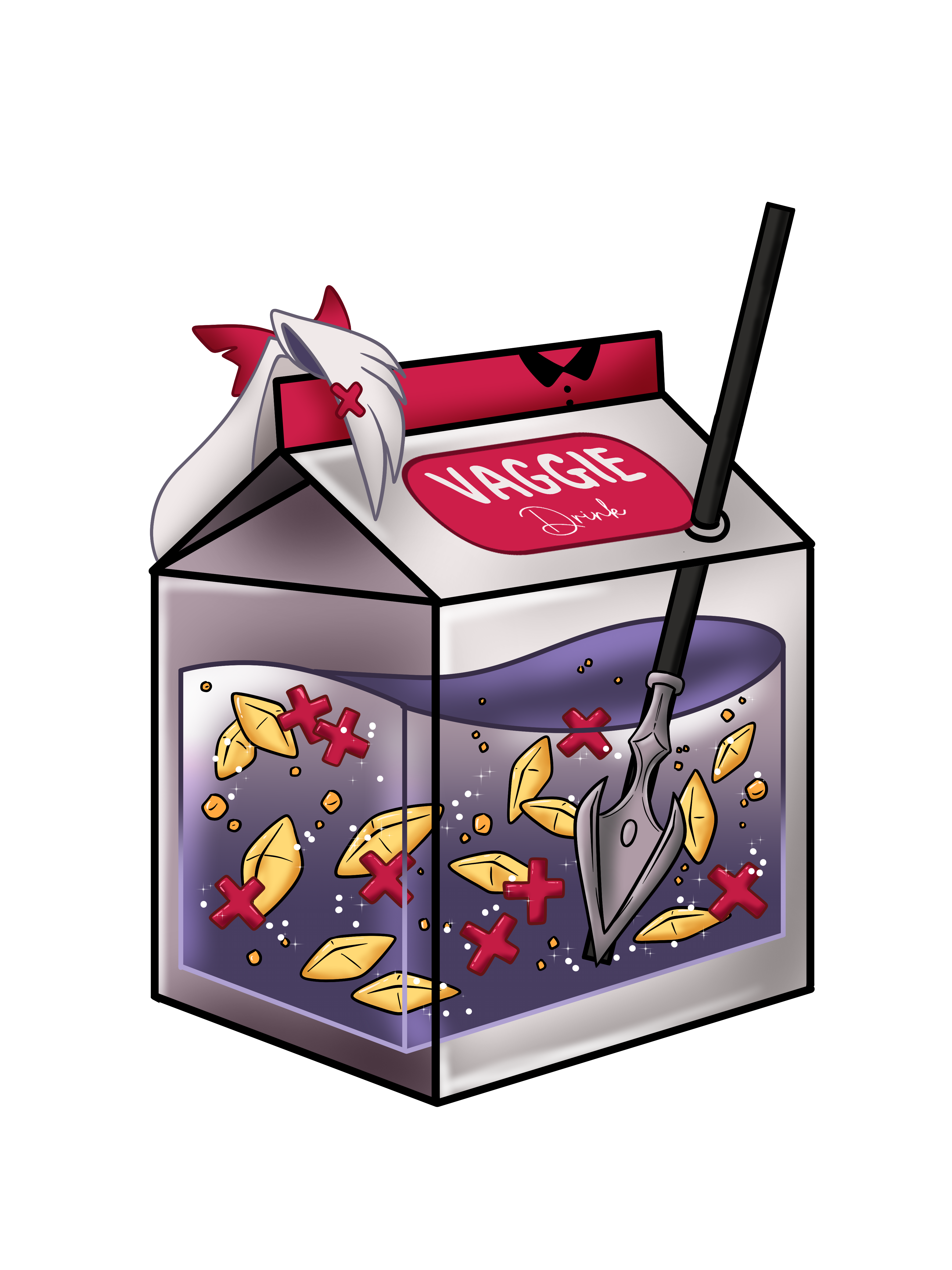 Vaggie Milk Carton Sticker