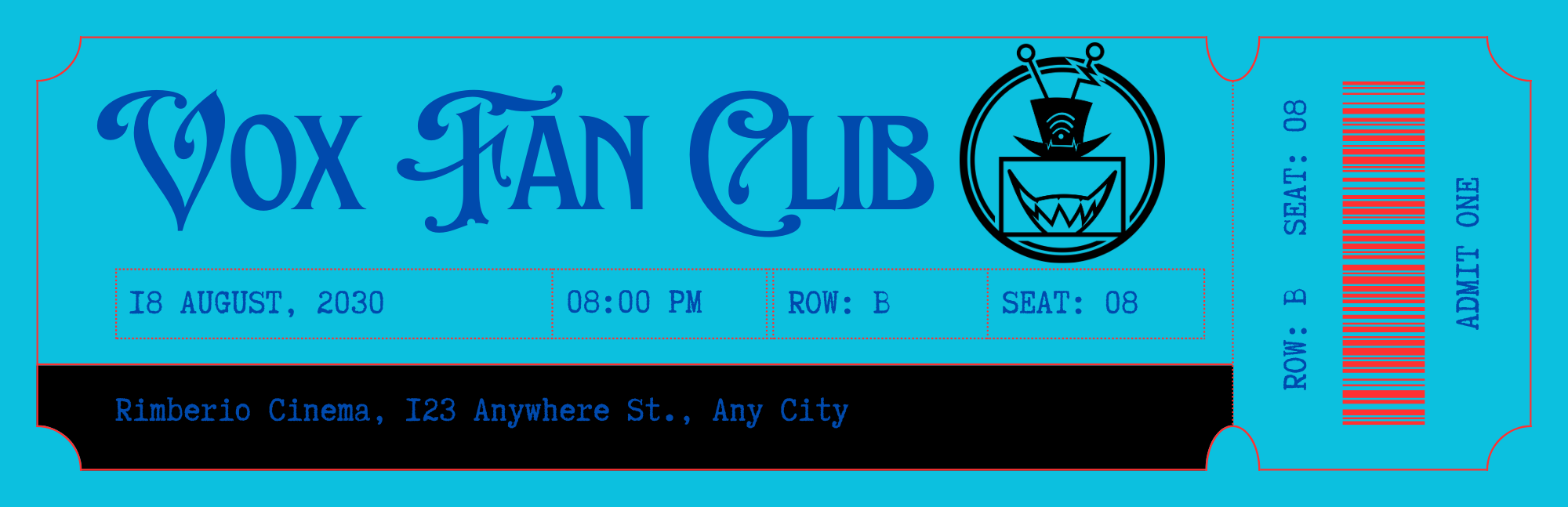 Vox Fan Club Bookmark