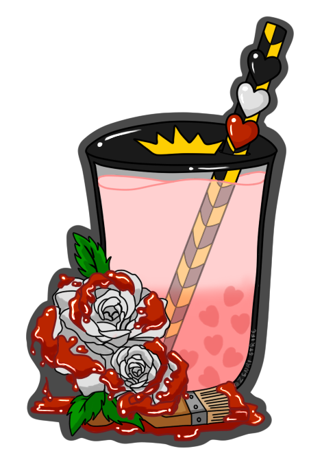 Red Queen boba Sticker