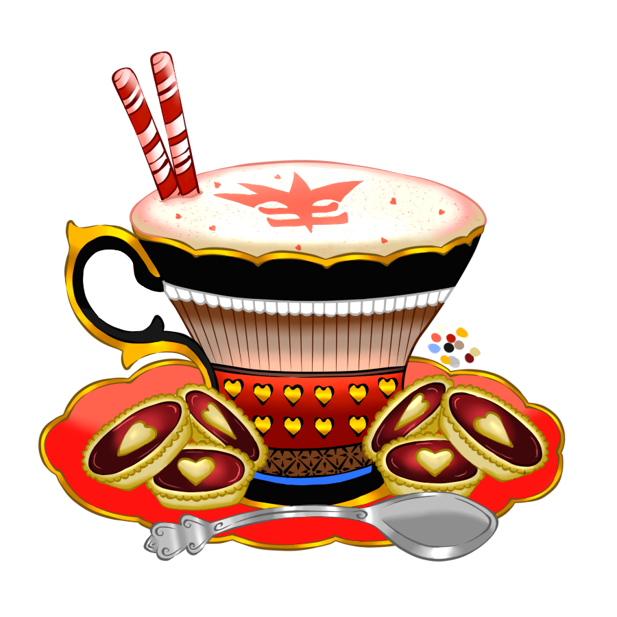 Red Queen Teacup Stickers