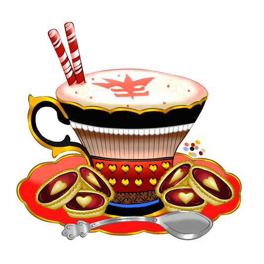 Red Queen Teacup Stickers