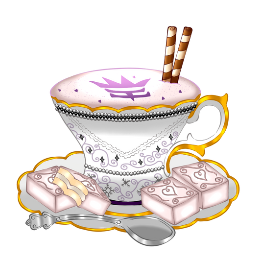 White Queen Teacup Stickers