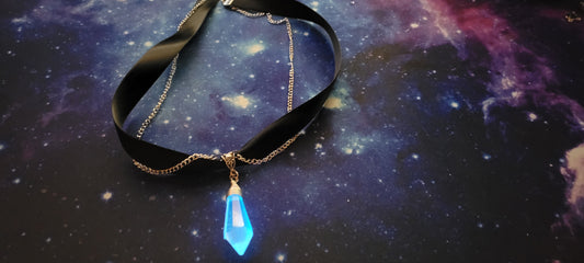 Blue and Black Choker