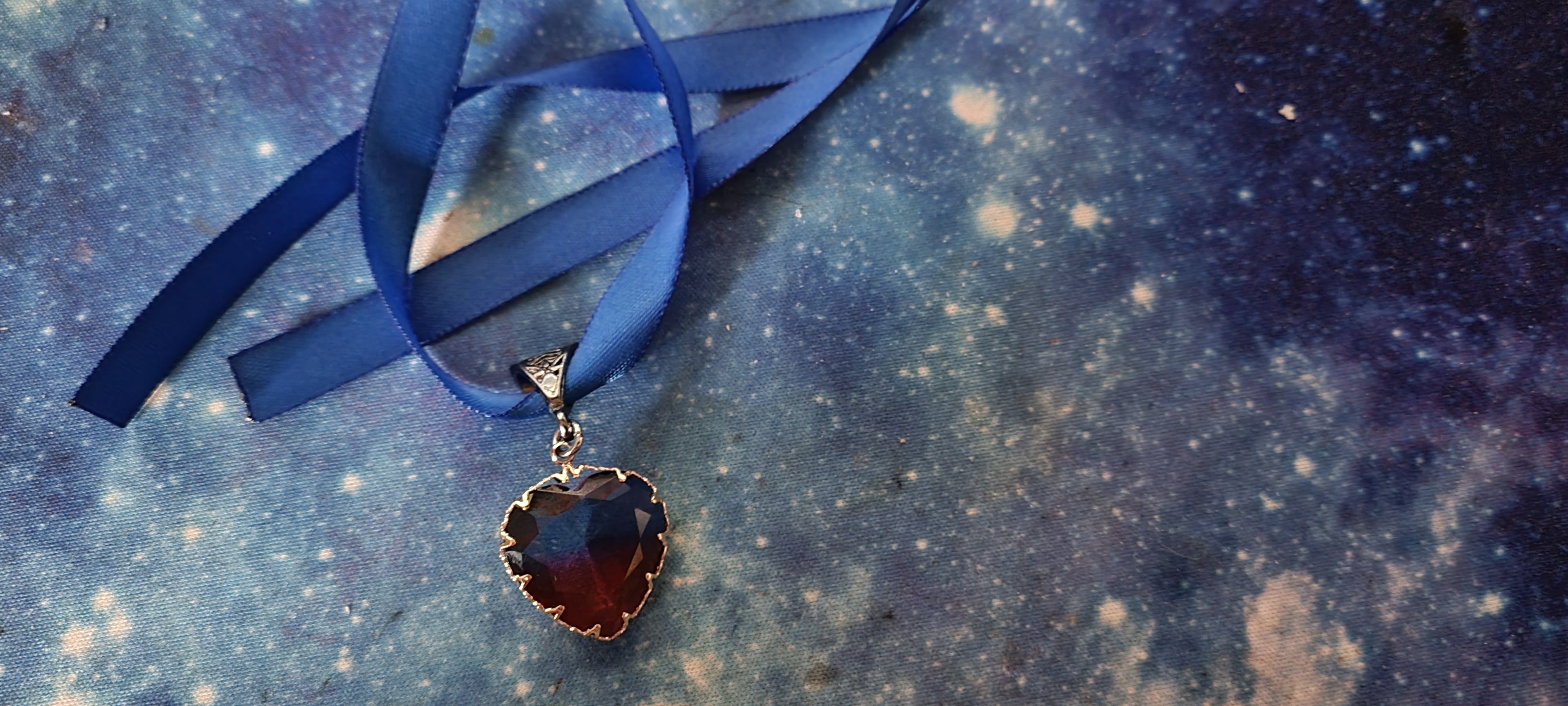 Red and Blue Heart Choker