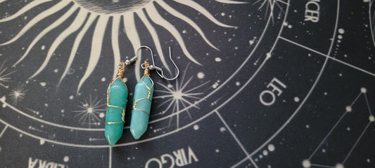 Turquoise Crystal Earrings