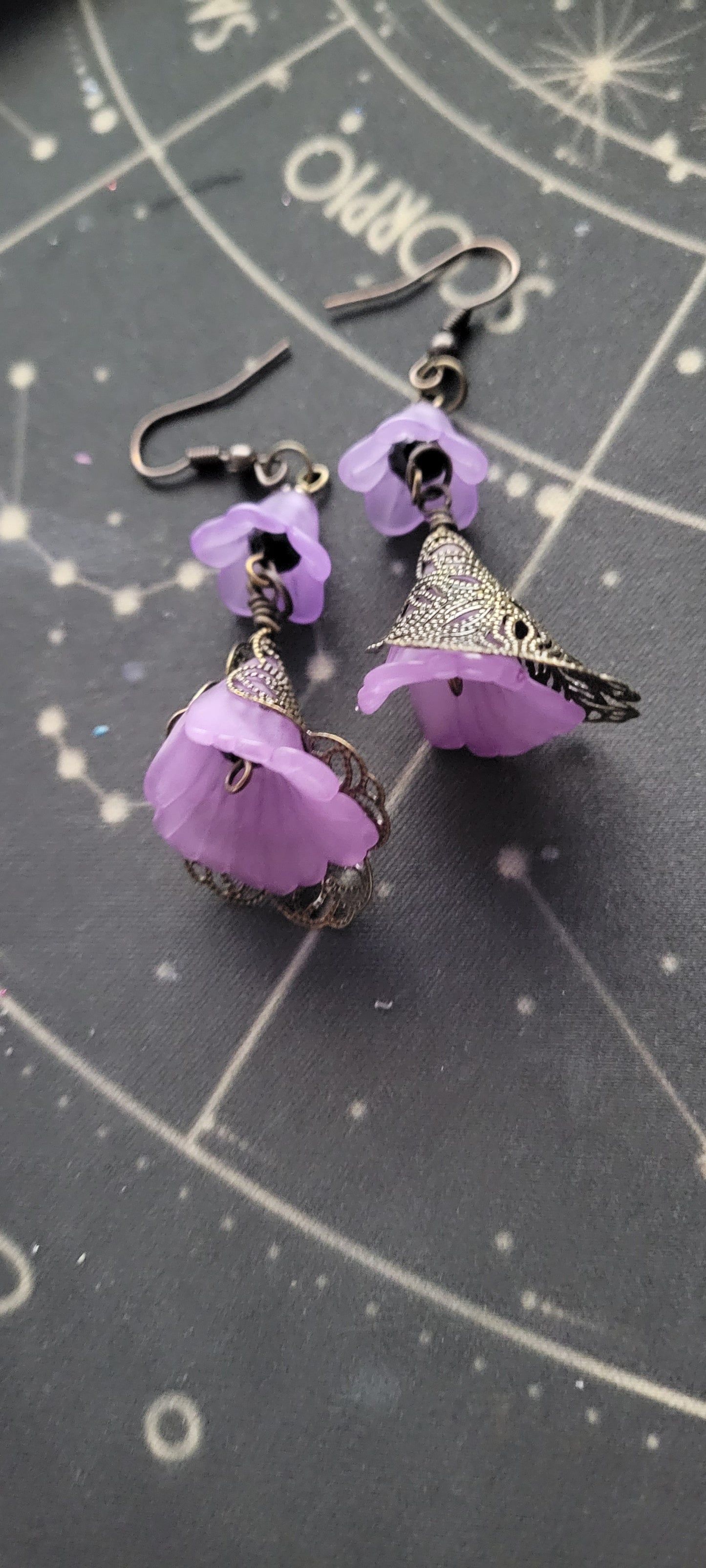 Purple Floral earrings