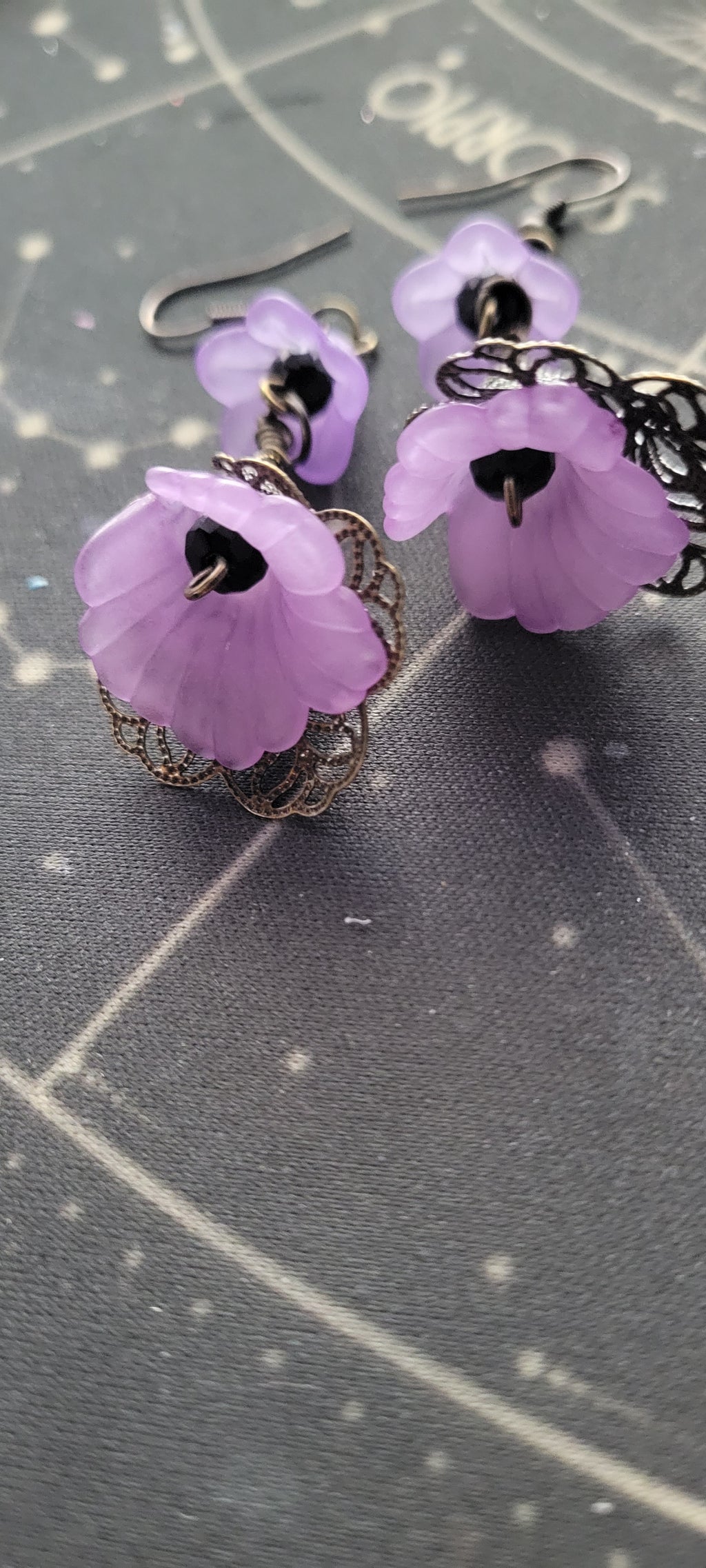 Purple Floral earrings